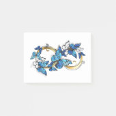 Symbool oneindigheid van blauwe Morpho vlinders Post-it® Notes (Voorkant)