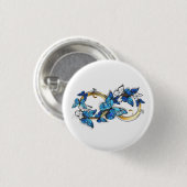 Symbool oneindigheid van blauwe Morpho vlinders Ronde Button 3,2 Cm (Voorkant /achterkant)