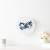 Symbool oneindigheid van blauwe Morpho vlinders Ronde Klok (Huis)