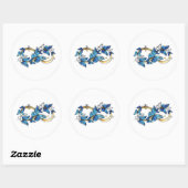 Symbool oneindigheid van blauwe Morpho vlinders Ronde Sticker (Vel)