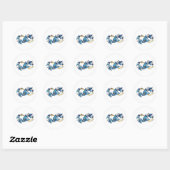 Symbool oneindigheid van Blauwe Morpho Vlinders Ronde Sticker (Vel)