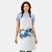 Symbool oneindigheid van blauwe Morpho vlinders Schort (Gedragen)