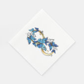 Symbool oneindigheid van Blauwe Morpho Vlinders Servet (Hoek)