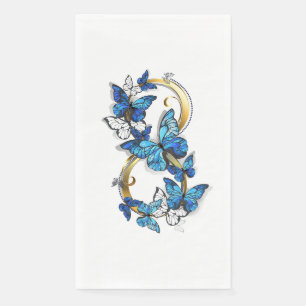 Symbool oneindigheid van Blauwe Morpho Vlinders Servet