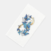Symbool oneindigheid van Blauwe Morpho Vlinders Servet (Hoek)