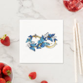 Symbool oneindigheid van Blauwe Morpho Vlinders Servet (Insitu)