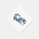Symbool oneindigheid van Blauwe Morpho Vlinders Servet (Hoek)