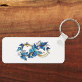 Symbool oneindigheid van Blauwe Morpho Vlinders Sleutelhanger (Voorkant)