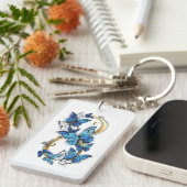 Symbool oneindigheid van blauwe Morpho vlinders Sleutelhanger (Voorkant Rechts)