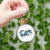 Symbool oneindigheid van Blauwe Morpho Vlinders Sleutelhanger (Hand)