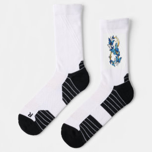 Symbool oneindigheid van Blauwe Morpho Vlinders Sokken