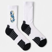 Symbool oneindigheid van Blauwe Morpho Vlinders Sokken (Rechts)