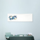 Symbool oneindigheid van blauwe Morpho vlinders Spandoek (Beurs)