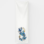 Symbool oneindigheid van blauwe Morpho vlinders Spandoek (Verticaal)