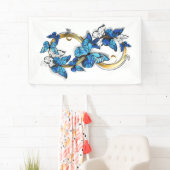 Symbool oneindigheid van Blauwe Morpho Vlinders Spandoek (Insitu)