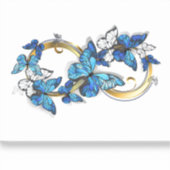 Symbool oneindigheid van Blauwe Morpho Vlinders Sticker (Voorkant)