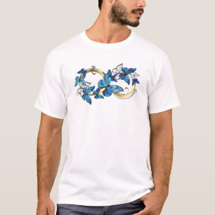 Symbool oneindigheid van Blauwe Morpho Vlinders T-shirt