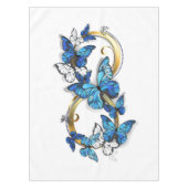 Symbool oneindigheid van Blauwe Morpho Vlinders Tafelkleed (Voorkant)