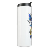 Symbool oneindigheid van Blauwe Morpho Vlinders Thermosbeker (Gedraaid links)
