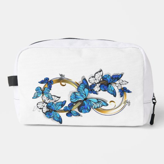 Symbool oneindigheid van Blauwe Morpho Vlinders Toilettasje (Voorkant)