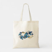 Symbool oneindigheid van blauwe Morpho vlinders Tote Bag (Achterkant)