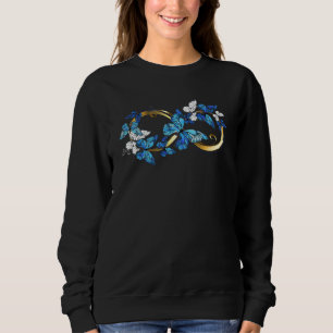 Symbool oneindigheid van Blauwe Morpho Vlinders Trui