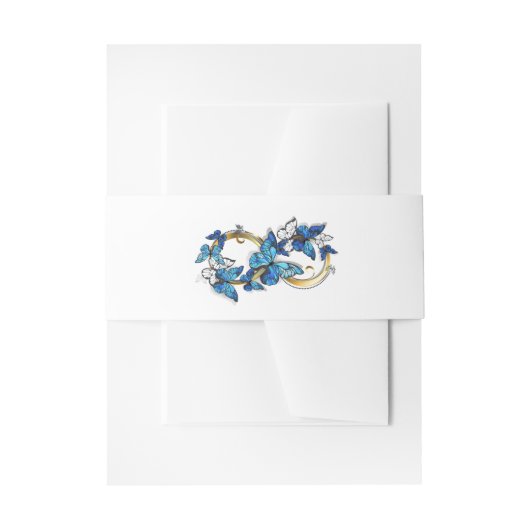 Symbool oneindigheid van Blauwe Morpho Vlinders Uitnodigingen Wikkel (Voorkant Voorbeeld)