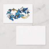 Symbool oneindigheid van Blauwe Morpho Vlinders Visitekaartje (Voorkant / Achterkant)