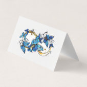 Symbool oneindigheid van blauwe Morpho vlinders Visitekaartje (Achterkant)