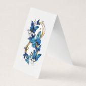 Symbool oneindigheid van blauwe Morpho vlinders Visitekaartje (Achterkant)