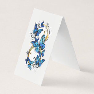 Symbool oneindigheid van blauwe Morpho vlinders Visitekaartje