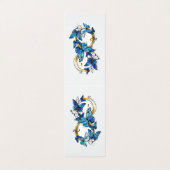 Symbool oneindigheid van blauwe Morpho vlinders Visitekaartje (Buitenkant ongevouwen)