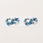 Symbool oneindigheid van blauwe Morpho vlinders Visitekaartje (Buitenkant ongevouwen)