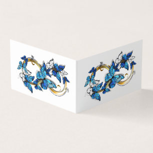 Symbool oneindigheid van blauwe Morpho vlinders Visitekaartje
