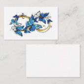 Symbool oneindigheid van blauwe Morpho vlinders Visitekaartje (Voorkant / Achterkant)