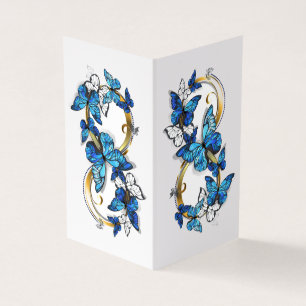 Symbool oneindigheid van blauwe Morpho vlinders Visitekaartje