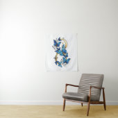 Symbool oneindigheid van Blauwe Morpho Vlinders Wandkleed (In situ)