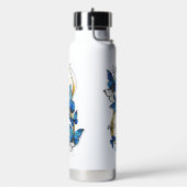 Symbool oneindigheid van blauwe Morpho vlinders Waterfles (Links)
