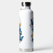 Symbool oneindigheid van blauwe Morpho vlinders Waterfles (Rechts)