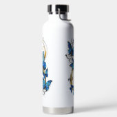 Symbool oneindigheid van blauwe Morpho vlinders Waterfles (Links)
