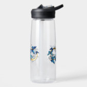 Symbool oneindigheid van Blauwe Morpho Vlinders Waterfles (Links)