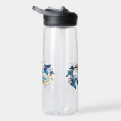 Symbool oneindigheid van Blauwe Morpho Vlinders Waterfles (Rechts)