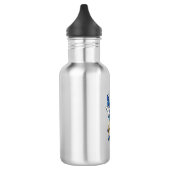 Symbool oneindigheid van blauwe Morpho vlinders Waterfles (Links)