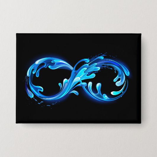 Symbool Oneindigheid van Koud Helder Water Button (Voorkant)
