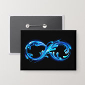 Symbool Oneindigheid van Koud Helder Water Button (Voorkant / Achterkant)