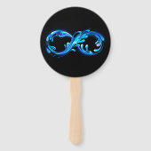 Symbool Oneindigheid van Koud Helder Water Handwaaier (Achterkant)