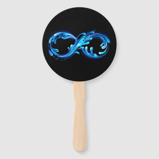 Symbool Oneindigheid van Koud Helder Water Handwaaier (Voorkant)
