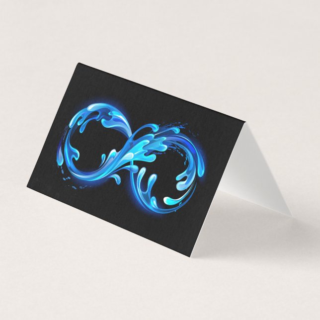 Symbool Oneindigheid van Koud Helder Water Kaart (Voorkant)