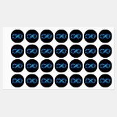 Symbool Oneindigheid van Koud Helder Water Labels (Vel)
