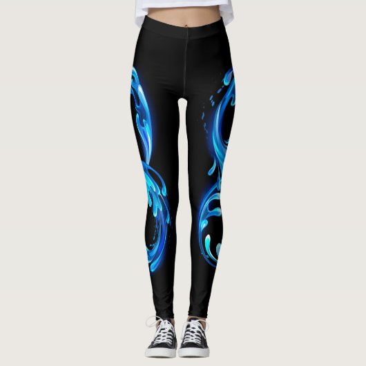 Symbool Oneindigheid van Koud Helder Water Leggings (Voorkant)